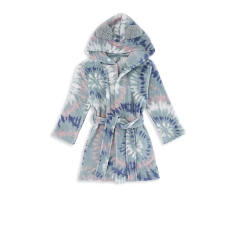 Girl’s Tie Dye Faux Fur Hooded Robe